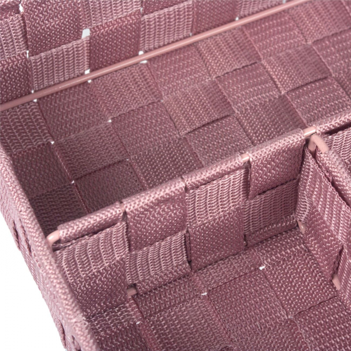 Cutie roz tricotată-4 locuri depozitare-33x24x7 cm [2]