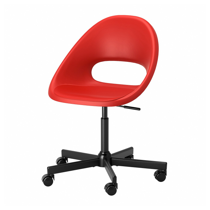 Scaun rotativ, roşu, negru [4]