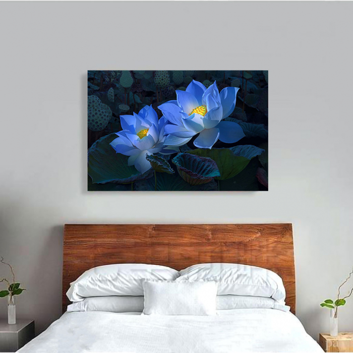 Tablou Canvas - Floral blue [4]