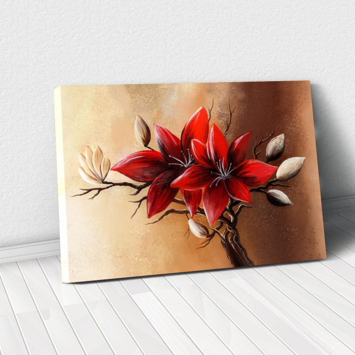 Tablou Canvas - Floral red [1]