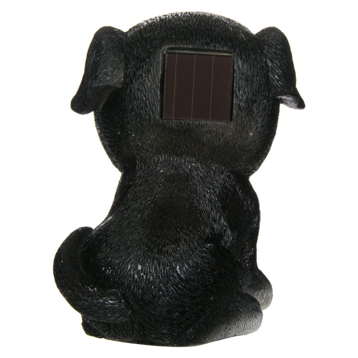 Lampă solară câine, negru,15 cm [3]