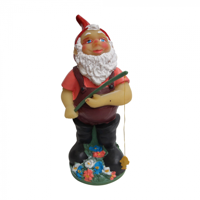 Figurină pitic pescar,din PVC, decorațiune grădină,40 cm [2]