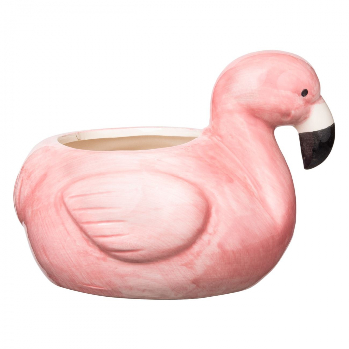 Ghiveci din porțelan-Flamingo roz,19x13x14.5 cm [2]