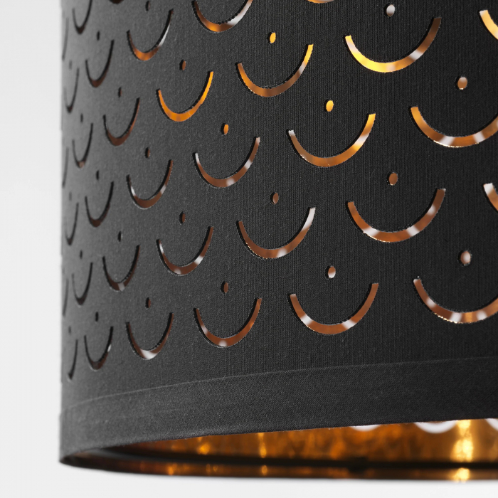 Lampadar Majestic cu abrajur perforat, maro - 163cm [3]