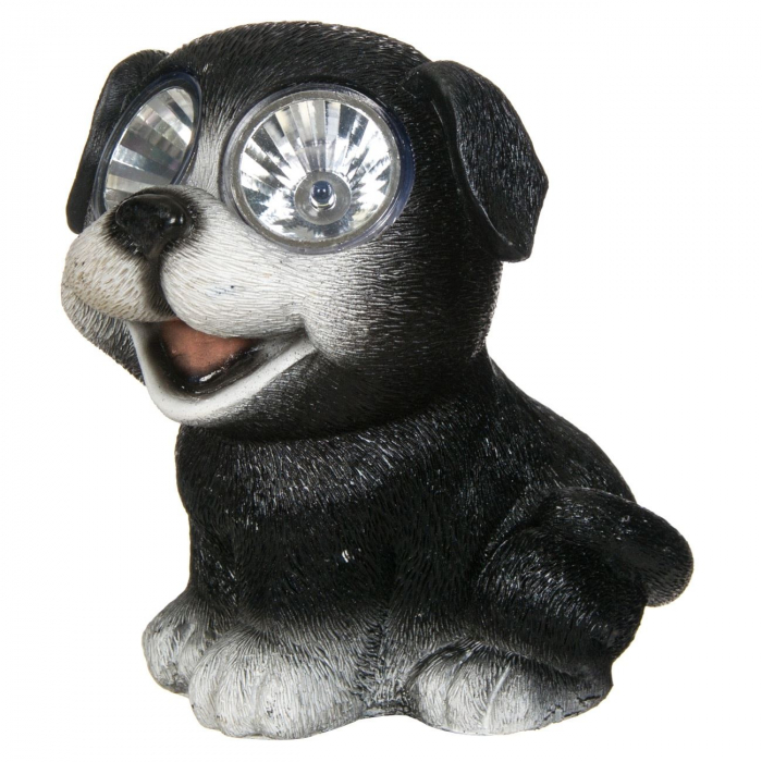 Lampă solară câine, negru,15 cm [2]