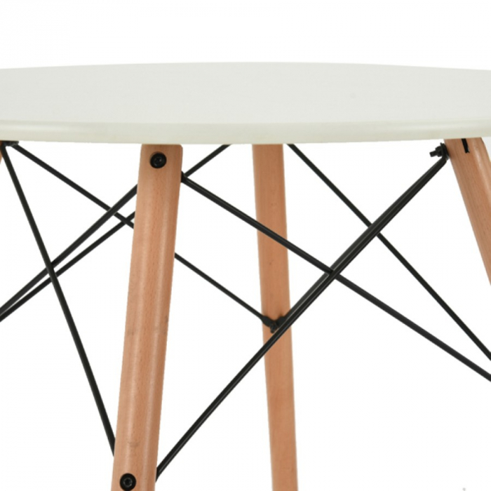 Masă rotundă Pure white 80 x 71 cm [2]