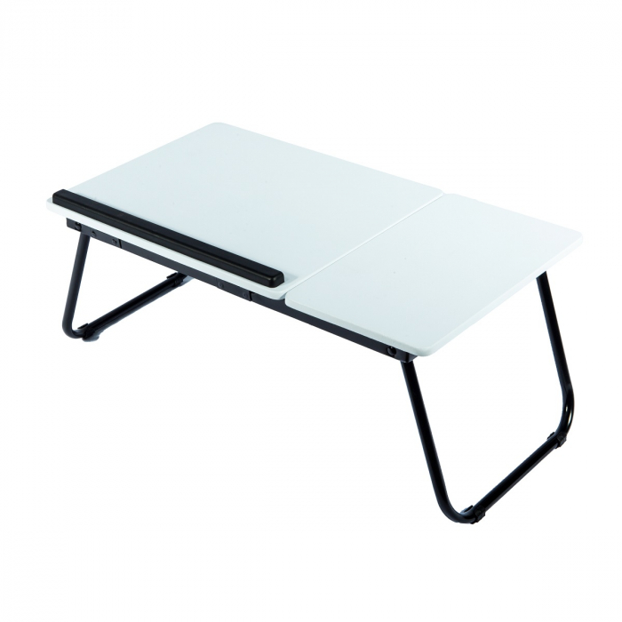 Masă albă pentru laptop 55 x 32 x 23 cm, mdf si PVC [2]