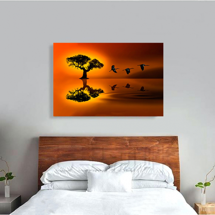 Tablou Canvas - Sunset flight [2]