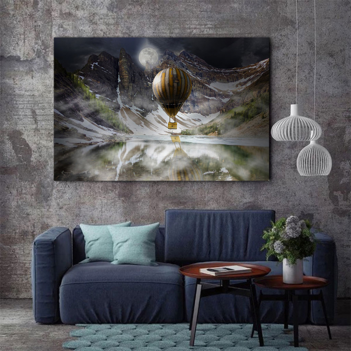 Tablou Canvas - Blue Mountain Balloons [2]
