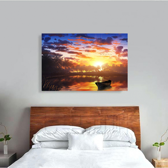 Tablou Canvas - Apus pe lac [4]