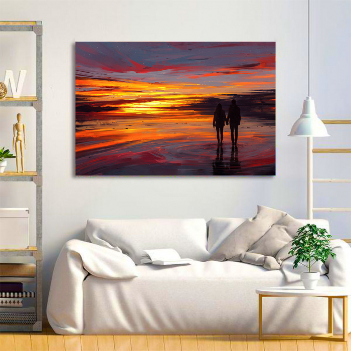 Tablou Canvas - Sunset in love [2]