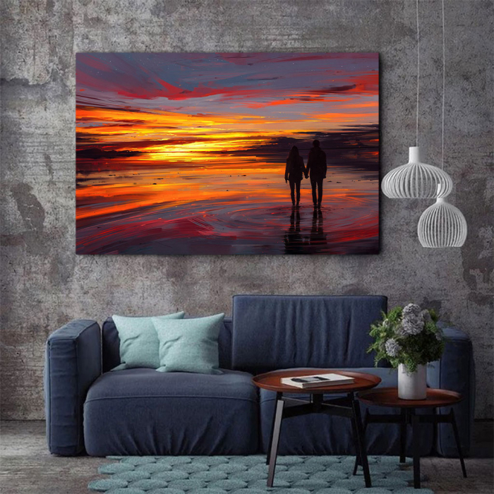 Tablou Canvas - Sunset in love [3]