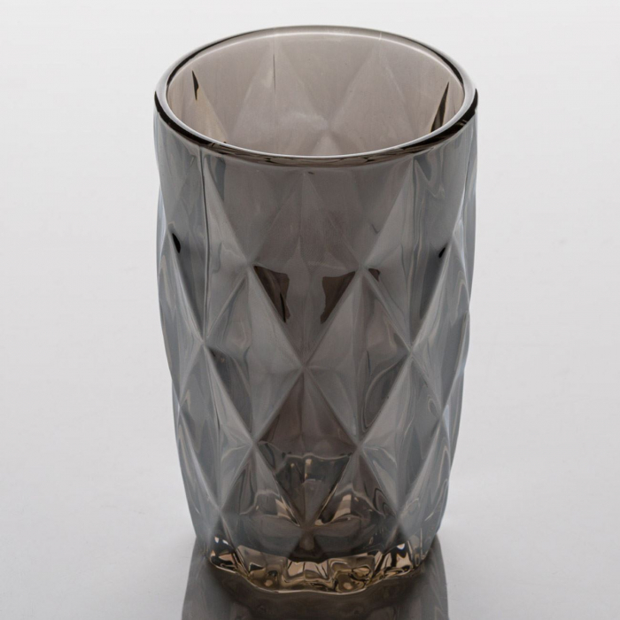 Pahar cu model,diamant metalic,sticlă,350 ml [1]