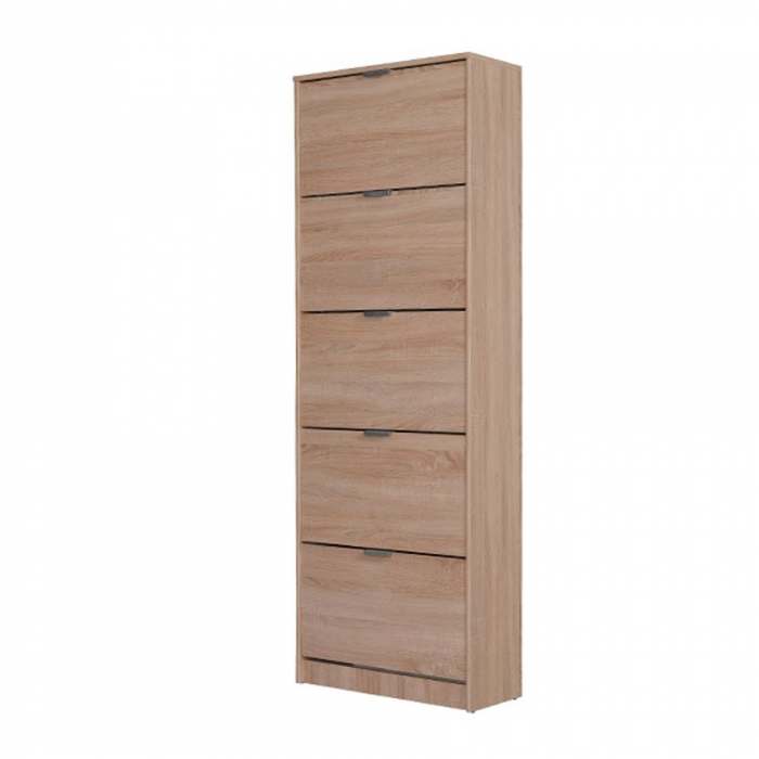 Pantofar Iris cu 5 sertare duble, stejar sonoma, 67x192cm [2]