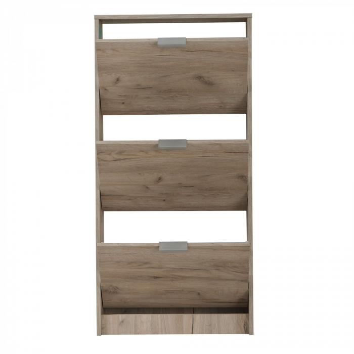 Pantofar Lydia  cu 3 sertare, stejar gri, 58x119cm [2]