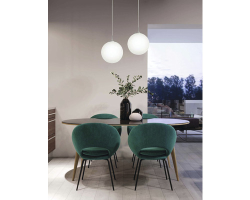 Pendul rotund 300 mm, nichel mat/alb [3]