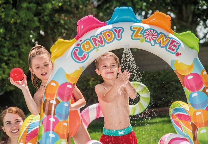 Piscina gonflabila sweet Candy, pentru copii, cu accesorii, 295 x 191 x 130 cm [4]