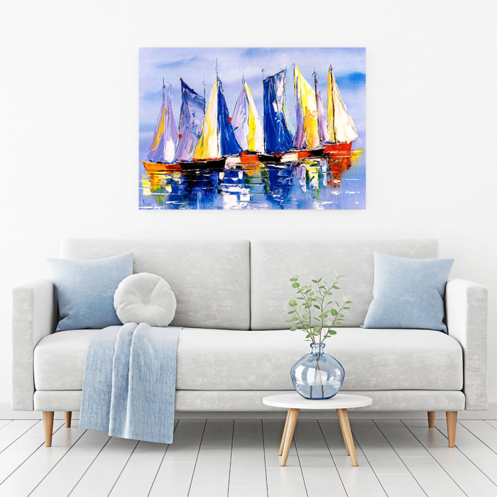 Tablou Canvas - Colourful Boats [2]