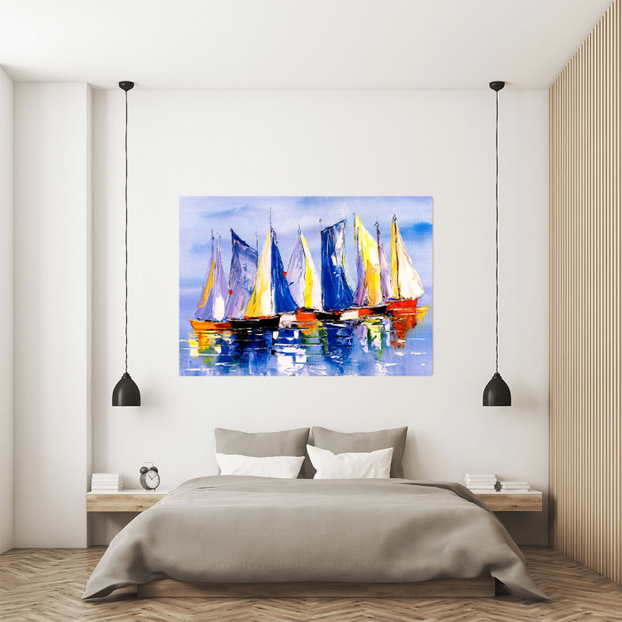 Tablou Canvas - Colourful Boats [4]