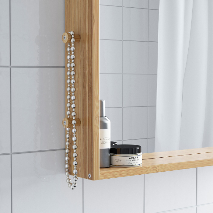 Oglindă, bambus 53x50 cm [4]