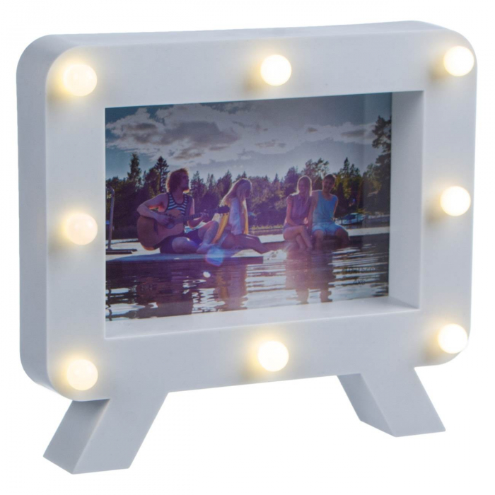 Rama foto cu 8 becuri LED - 15x10cm [2]