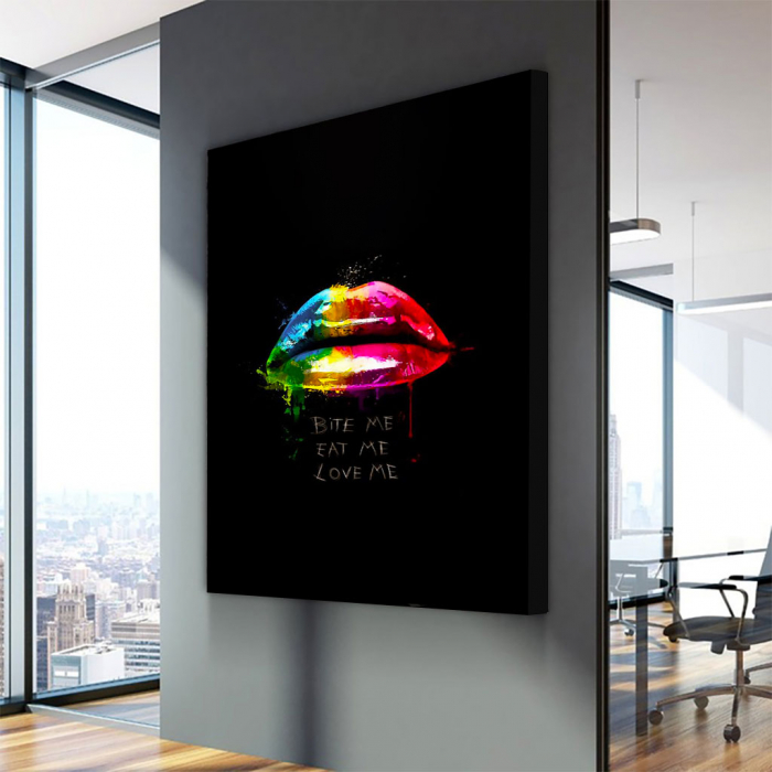 Tablou Canvas - Rainbow lips [2]