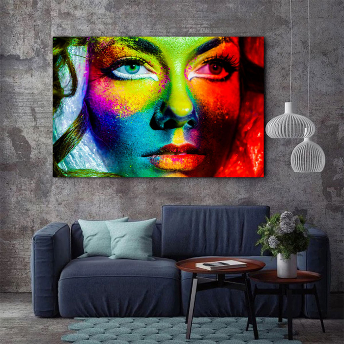 Tablou Canvas - Colorful face [3]
