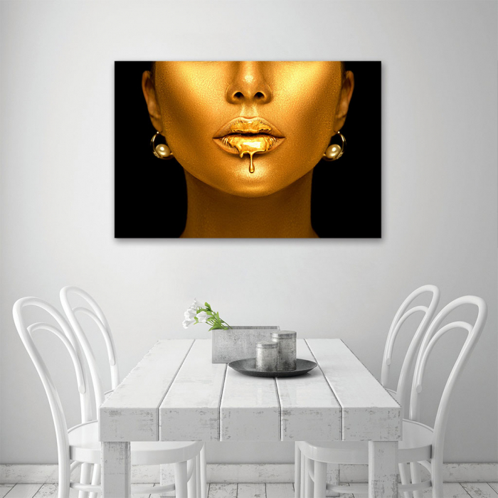 Tablou Canvas - Golden face [4]