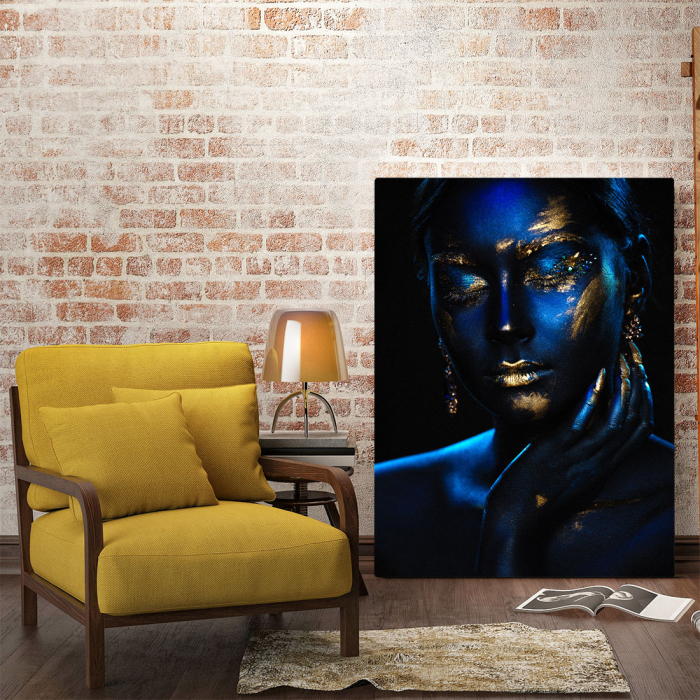 Tablou Canvas - Blue & Gold [2]