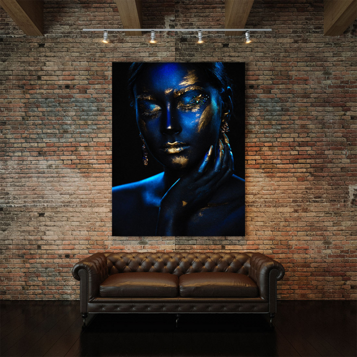 Tablou Canvas - Blue & Gold [3]