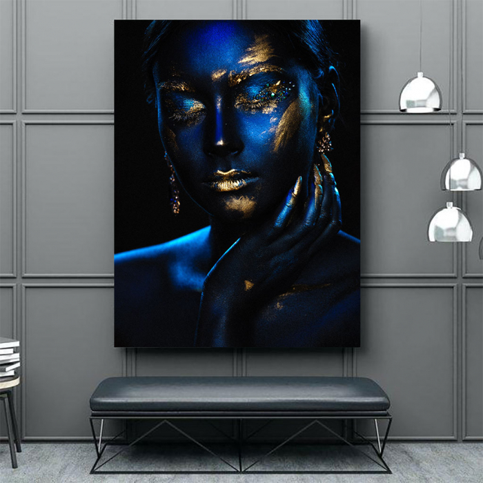 Tablou Canvas - Blue & Gold [4]