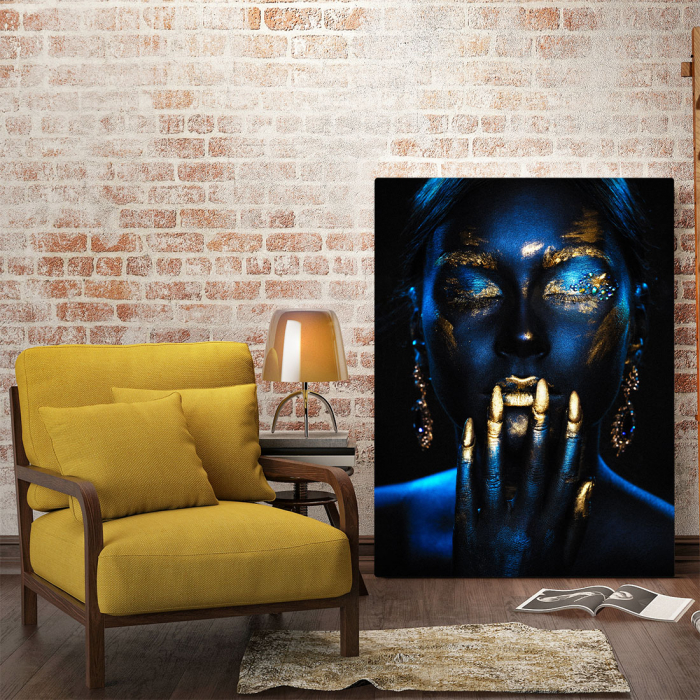 Tablou Canvas - Blue & Gold ll [2]