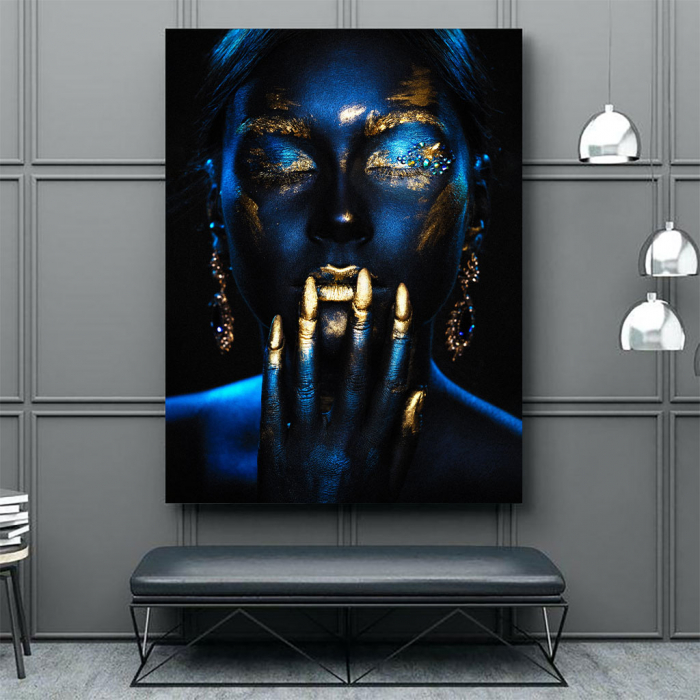 Tablou Canvas - Blue & Gold ll [4]