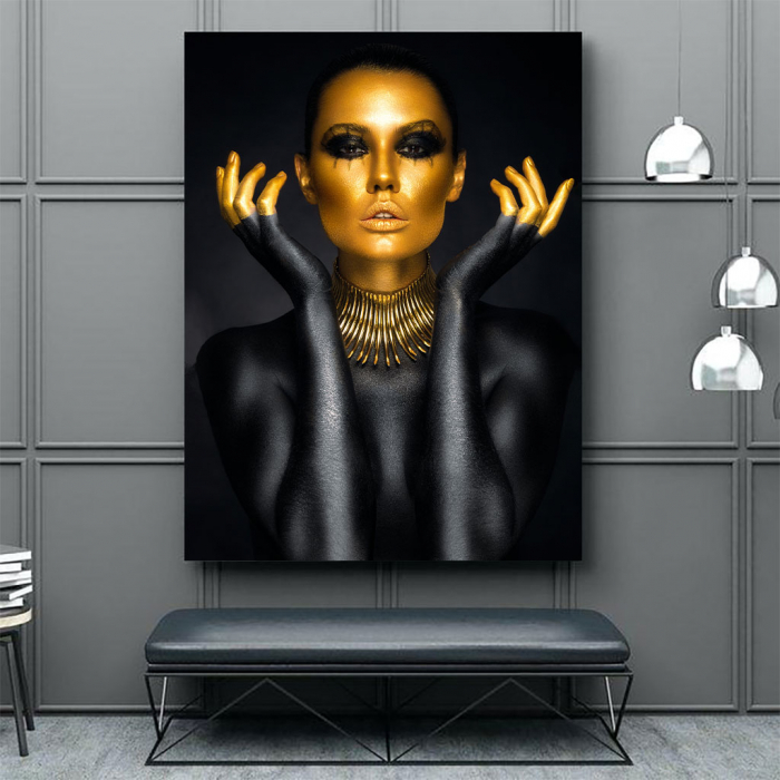 Tablou Canvas - Painted in gold [4]