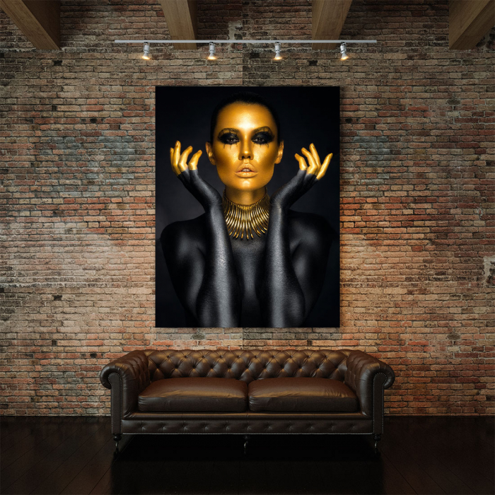 Tablou Canvas - Painted in gold [2]