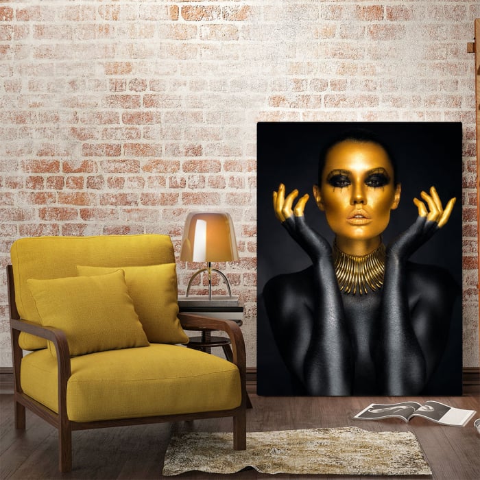 Tablou Canvas - Painted in gold [3]