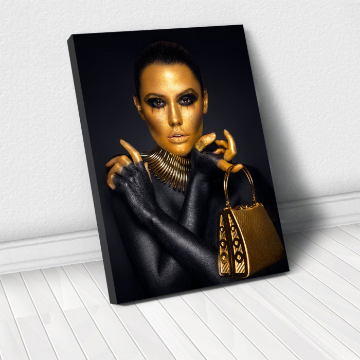 Tablou Canvas - Painted in gold style [1]