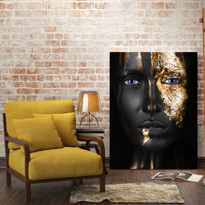 Tablou Canvas - Golden face style [2]