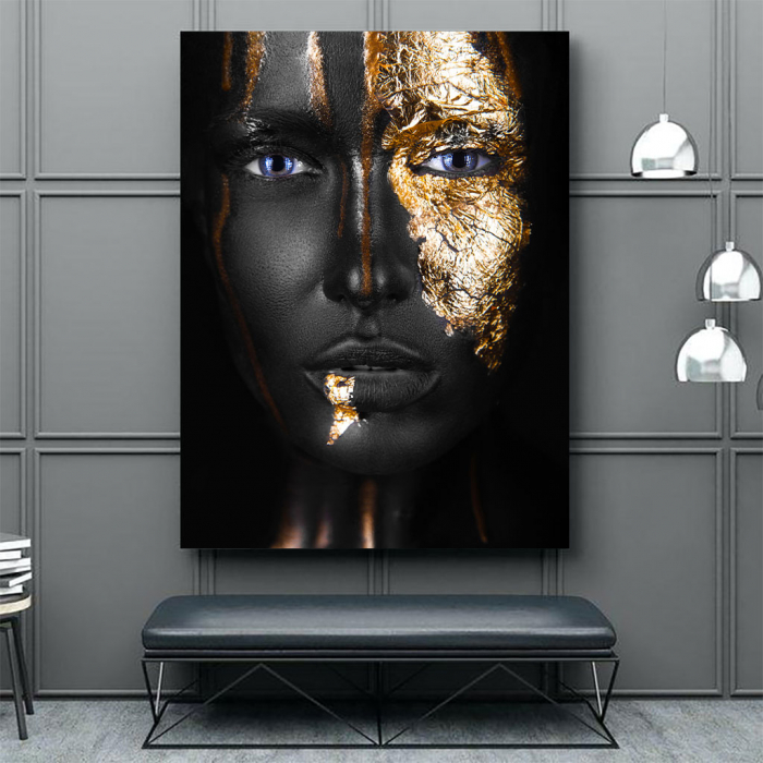 Tablou Canvas - Golden face style [4]