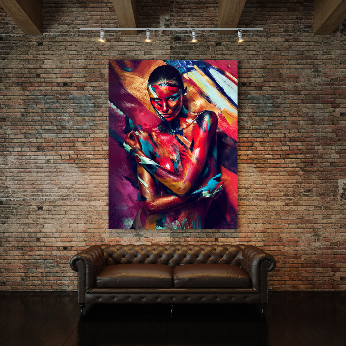 Tablou Canvas - Paint stripes sensual [3]