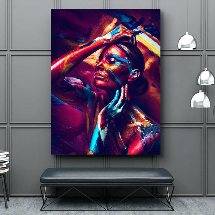 Tablou Canvas - Body Paint Stripes [4]