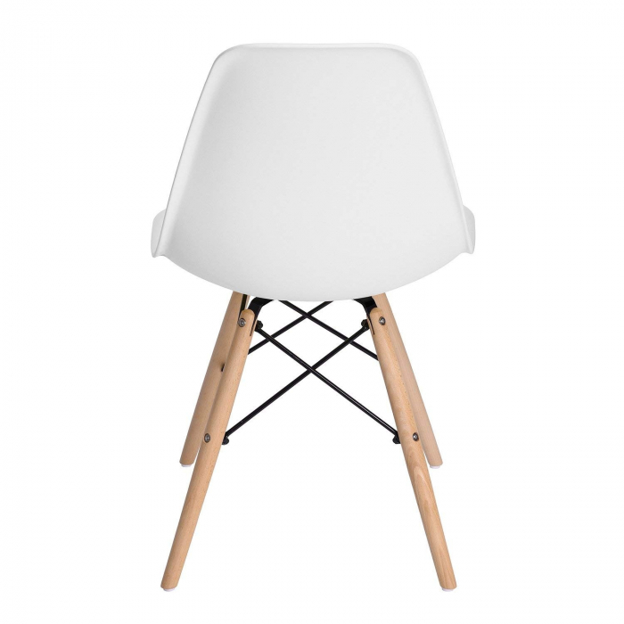 Scaun din lemn natur alb [4]