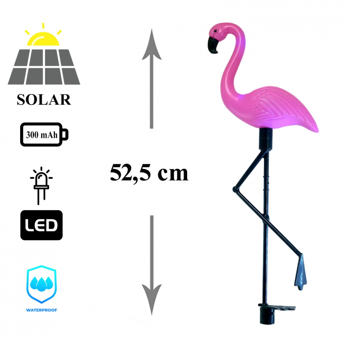 Set 3 lămpi solare, Flamingo, 18x6x52 cm, 3x2 LED, AA [4]