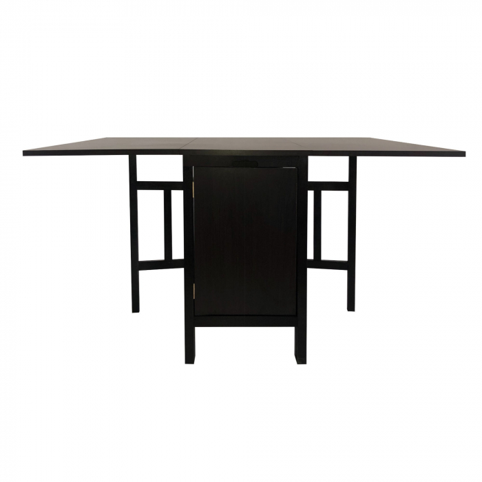 Set masă pliantă cu 4 scaune de bucătărie,wenge [2]