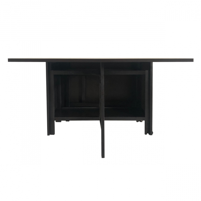 Set masă pliantă cu 4 scaune de bucătărie,wenge [3]