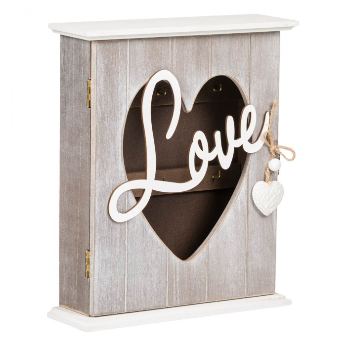 Suport din lemn pentru chei "LOVE" - 22x7x26.5cm [3]