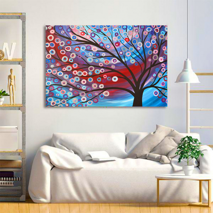 Tablou Canvas - Copac inflorit minimalist [2]