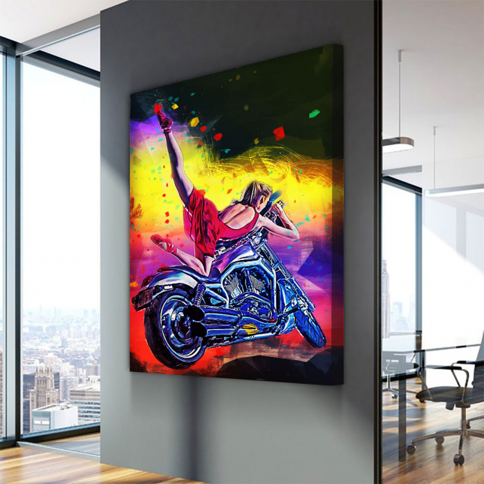 Tablou Canvas - Moto girl [4]