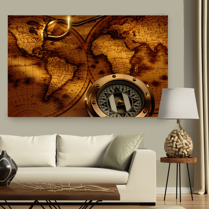 Tablou Canvas - Vintage Compas [4]