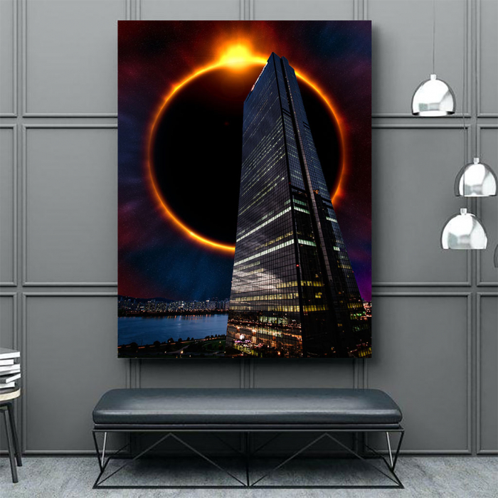 Tablou Canvas - Skyline eclipse [3]